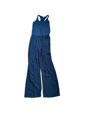 Splendid Black Racerback Wide Leg Drawstring Lounge Jumpsuit Size Small